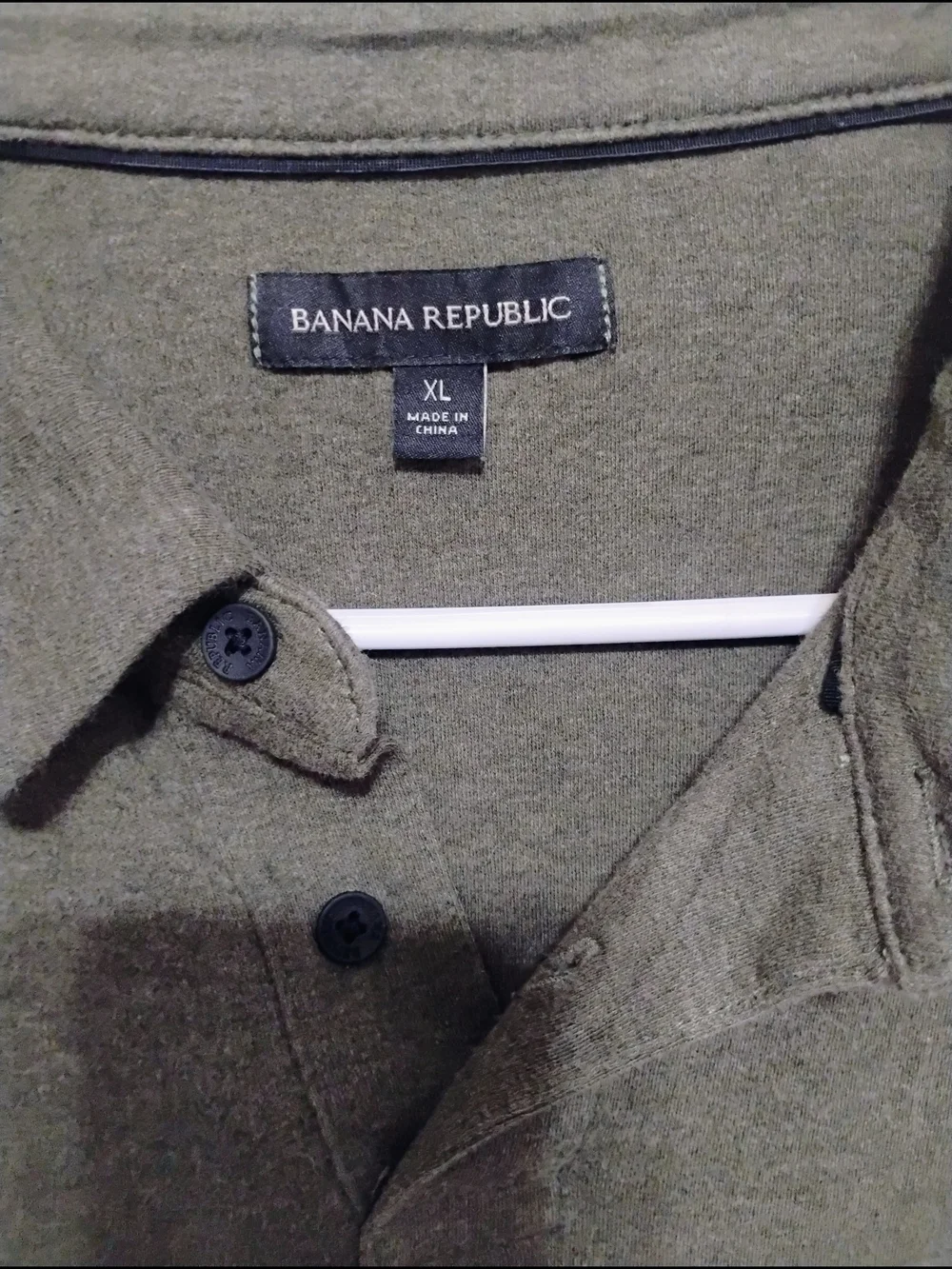 Banana Republic Polo Shirt Mens XL Green Cotton Classic Casual